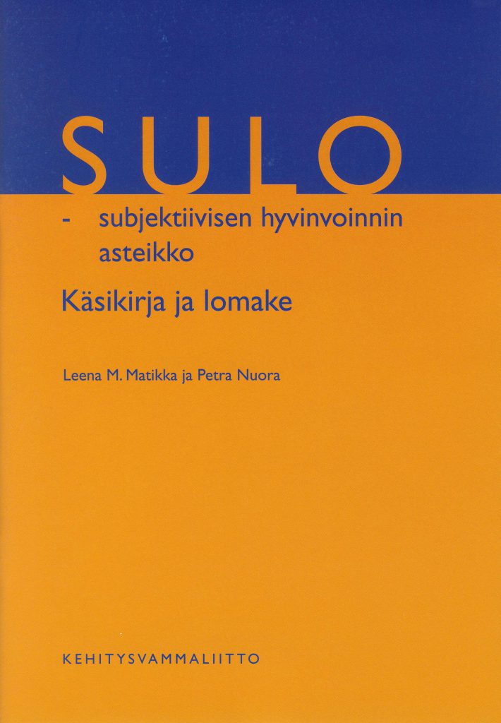 Tuotekuva - Sulo – kehitysvammaisten subjektiivisen hyvinvoinnin asteikko 01