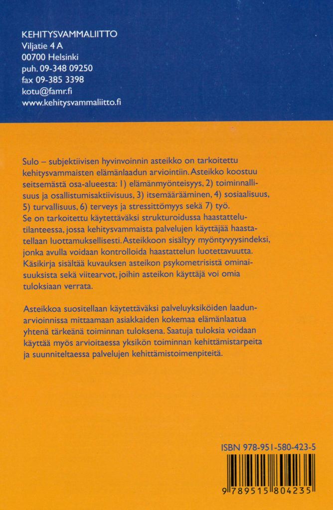Sulo: kehitysvammaisten subjektiivisen hyvinvoinnin asteikko - Image 2