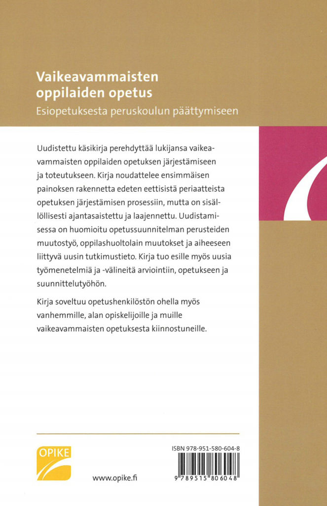 Vaikeavammaisten oppilaiden opetus: Esiopetuksesta peruskoulun päättymiseen - Image 2
