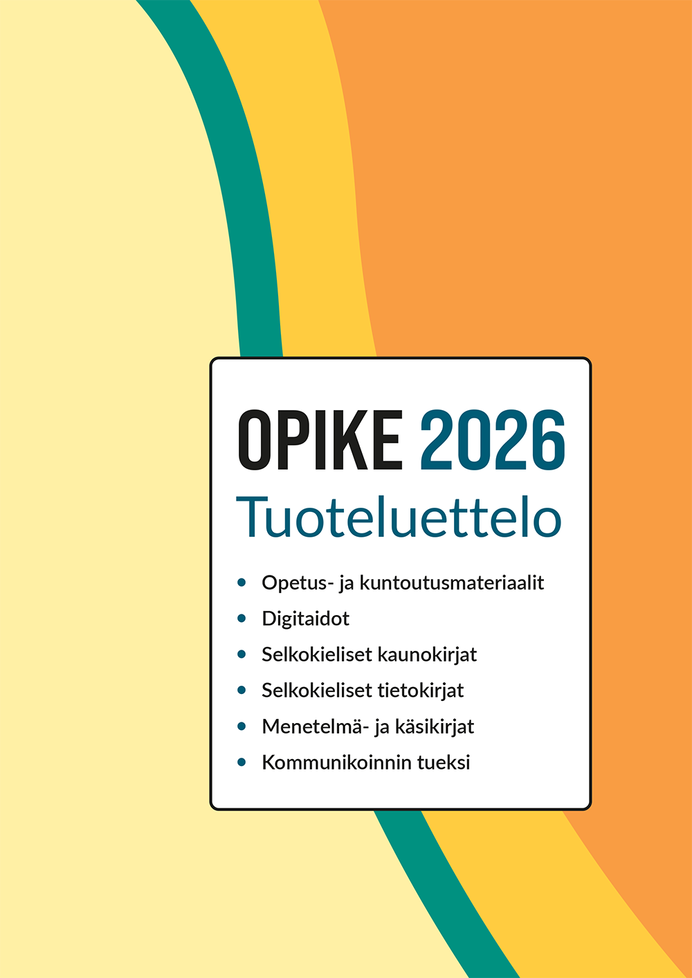 Opike-tuoteluettelo 2026